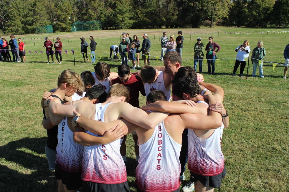 Cross country team in action